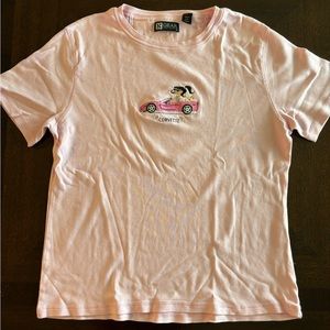 Women’s Corvette embroidered logo shirt, pink